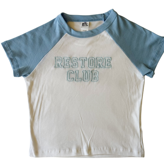 Restore Club Baby Tee - Baby Blue